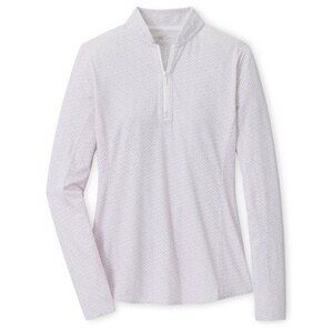 NEW Peter Millar Women LARGE L/S Polo Spa Spritzer Lightweight 1/4-Zip Sun Shirt